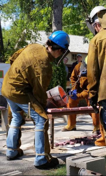 Iron pour in Cedarburg, WI